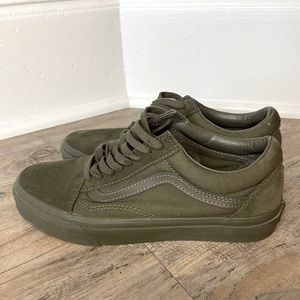 Army green Vans — perfect condition!